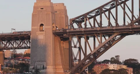 September afternoon Harbour Bridge scene from Sydney Stock Footage