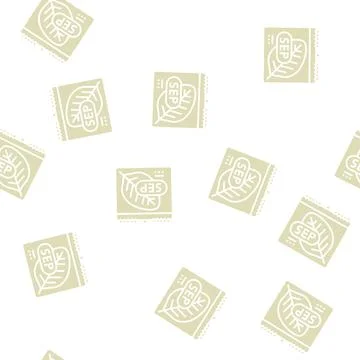 September autumn glyph seamless pattern Illustrazione stock