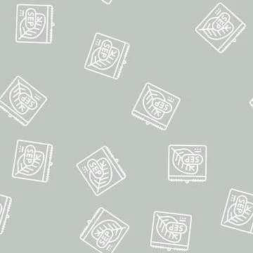 September autumn line seamless pattern Illustrazione stock