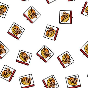 September autumn vector seamless pattern Illustrazione stock