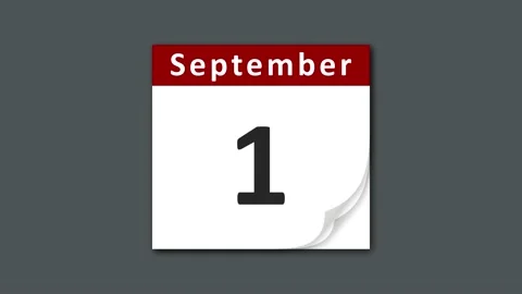 September calendar Stock-Footage 137534307