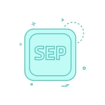 September Calender icon design vector Stock Illustration