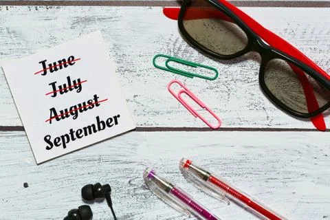 September countdown concept Stock Photos