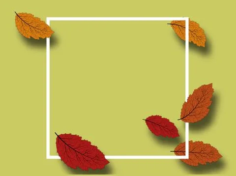 September fall. Autumn leaves vector. Beautiful autumn leaves background, gre Illustrazione stock