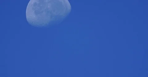 September Harvest Moon 79.2% Full. Waning Gibbous. Stock Footage 79874489