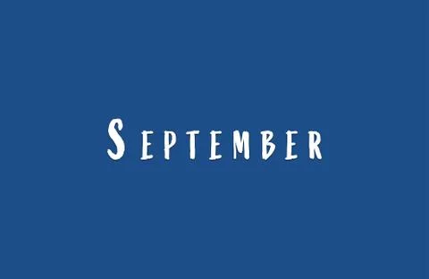 September inscription. Stock Illustration