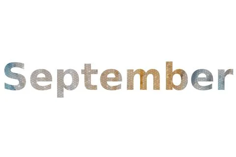 September text image stock design in colorful style letters Stock Illustration