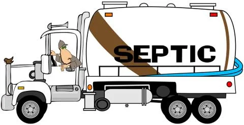Septic pump truck Stock Illustration