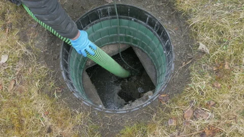 Septic Tank Pumping Sewage Medium with Audio Video stock 233238618