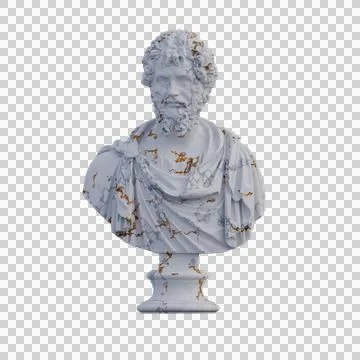 Septimius Severus  statue, 3d renders, isolated, perfect for your design Stock Illustration