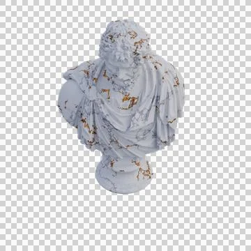 Septimius Severus  statue, 3d renders, isolated, perfect for your design Illustrazione stock