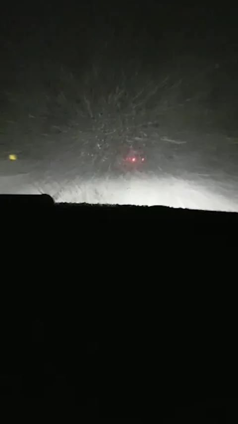 Sequence 2 driving in Winter storm Stock Footage 222146362