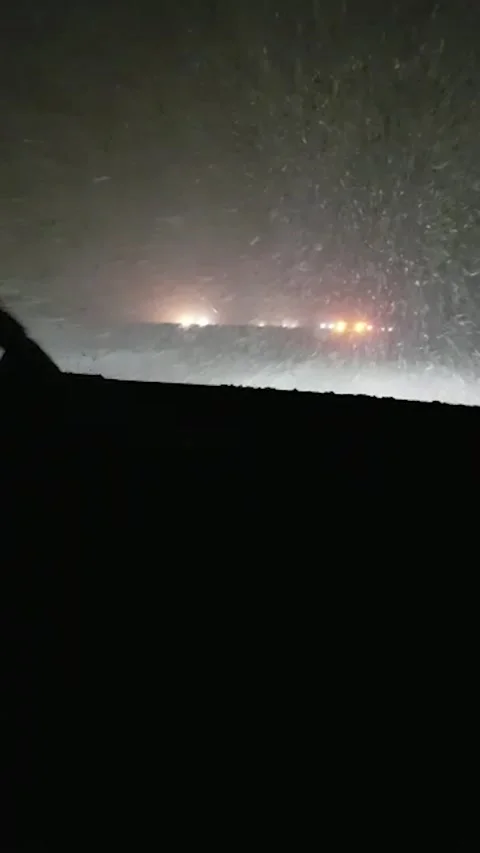 Sequence 5 driving in winter storm Stock Footage 222146384