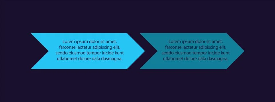 Sequence arrows infographic chart design template for dark theme Illustrazione stock