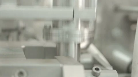 Sequence of automatic lathe work Stock Footage 42754388