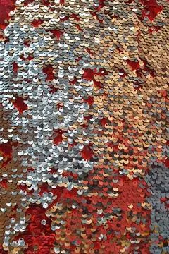 Sequence beads Fancy sequence glitter metallic beads texture background Co... Stock Photos