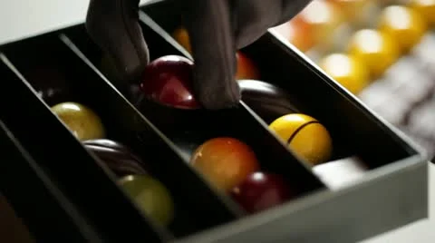 Sequence buying luxury chocolates Video stock 20443943