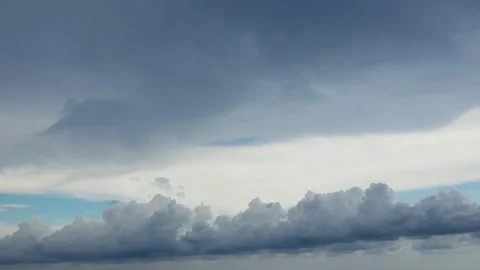 Sequence capturing the transformation of a cloudy sky through six unique images Stock Footage 286886693