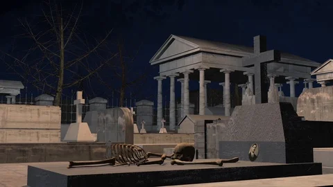 A sequence of cemetery scenes Stock Footage 92039093