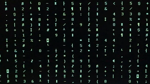 Sequence of characters on the computer screen Видео 103379189