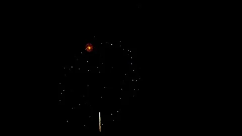 Sequence of colorful fireworks exploding in the night sky Stock Footage 329673835