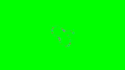 A sequence of colorful mouse cursor icons arranged in a heart shape pattern Stock Footage 340266098
