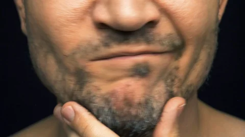 Sequence of few shots man shaving with manual razors and foam Stock Footage 102119582