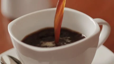 Sequence of fresh coffee pouring Stock Footage 7138899