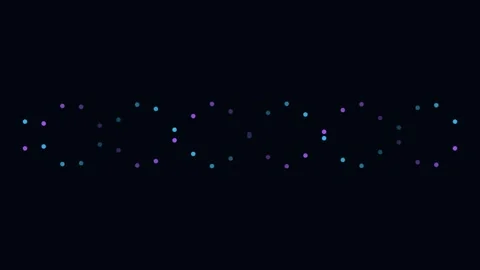 A sequence of glowing circular light patterns arranged on a dark background 動画素材 338310544