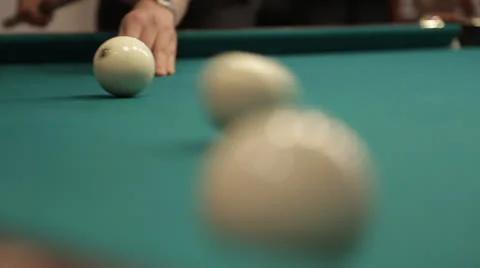 Sequence hit billiard balls sound Stock Footage 24602571