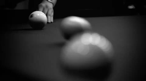 Sequence hit billiard balls sound Stock Footage 24602612