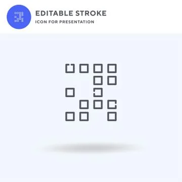 Sequence icon vector, filled flat sign, solid pictogram isolated on white, logo Stock Illustration