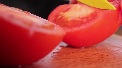 A Sequence of Making a Vegetable Salad Suitable for Advertising Stock Footage 76477748