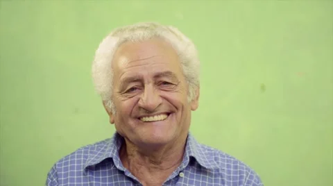 Sequence of portraits, three happy old men smiling at camera Video stock 20433452