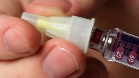 Sequence: Preparation of syringe-pen Vídeos de archivo 12264529