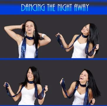 Sequence of pretty girl dancing Stock-Illustration
