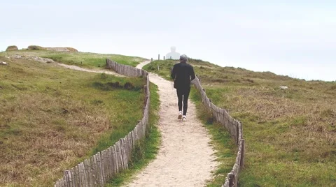 Sequence of a run with a jogger in multiple static poses Stock Footage 49409858