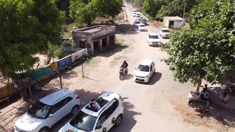 Sequence running car Aerial drone shot Stock Footage 244591445