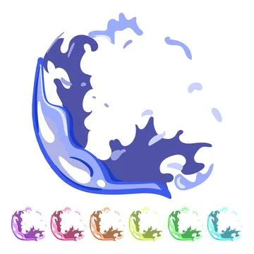 Sequence soap bubble explosion cartoon vector graphic Stock Illustration
