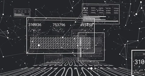 Sequence starting data panel updating values while sphere rolling and Stock Footage 311084434