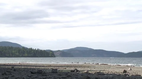 Sequence of wide and medium shot of beach and ocean Video stock 75247048