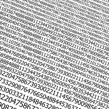 Sequences of digits stream background Illustrazione stock