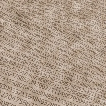 Sequences of digits stream background Illustrazione stock