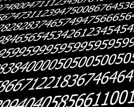 Sequences of digits stream background Stock Illustration