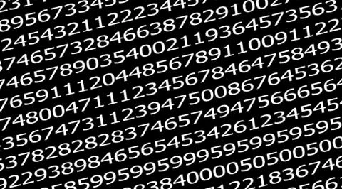 Sequences of digits stream background Illustrazione stock