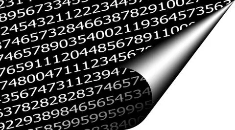 Sequences of digits stream background Illustrazione stock