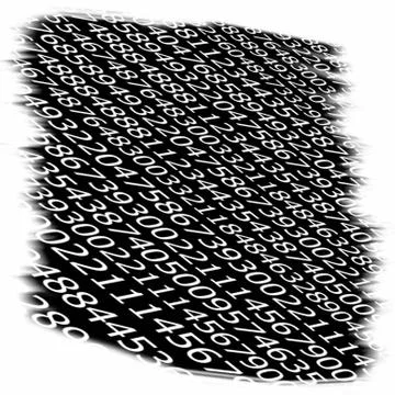 Sequences of digits stream background Illustrazione stock