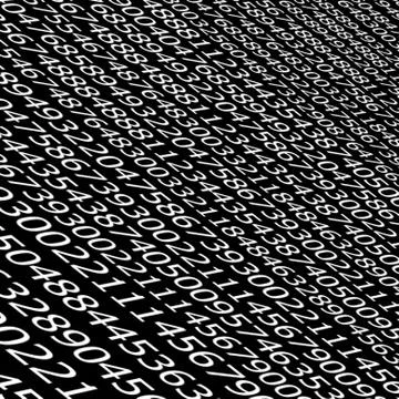 Sequences of digits stream background Illustrazione stock