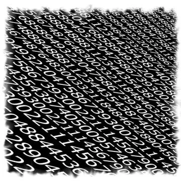 Sequences of digits stream background Illustrazione stock