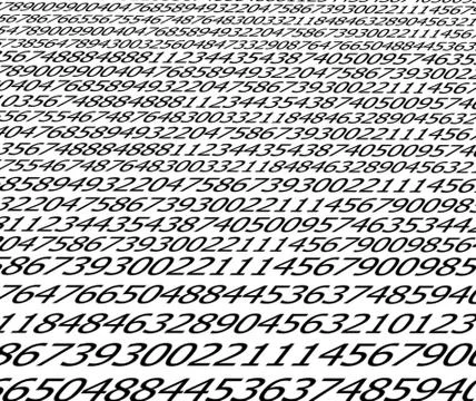 Sequences of digits stream background Illustrazione stock